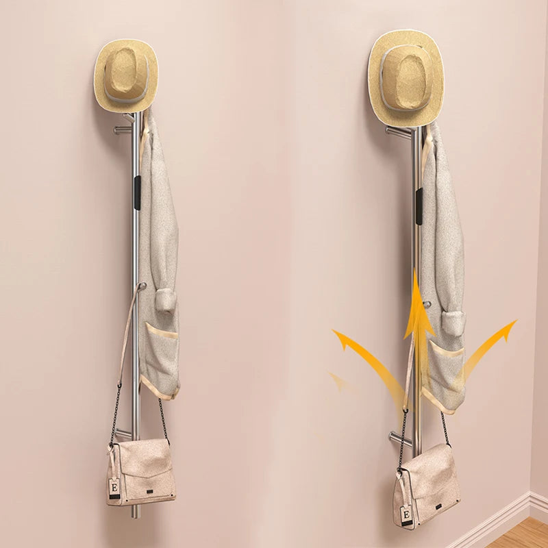 Sèche-Serviette Électrique Vertical avec Crochets et Minuterie Inox 152,5 cm