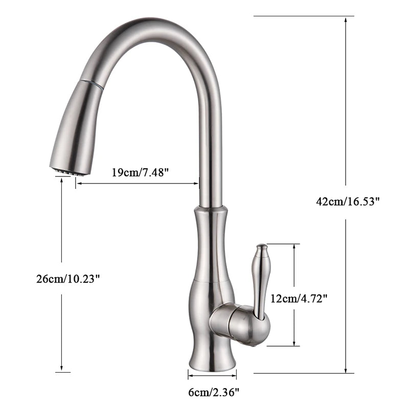 Mitigeur Cuisine Laiton Douchette Extractible 4 Finitions
