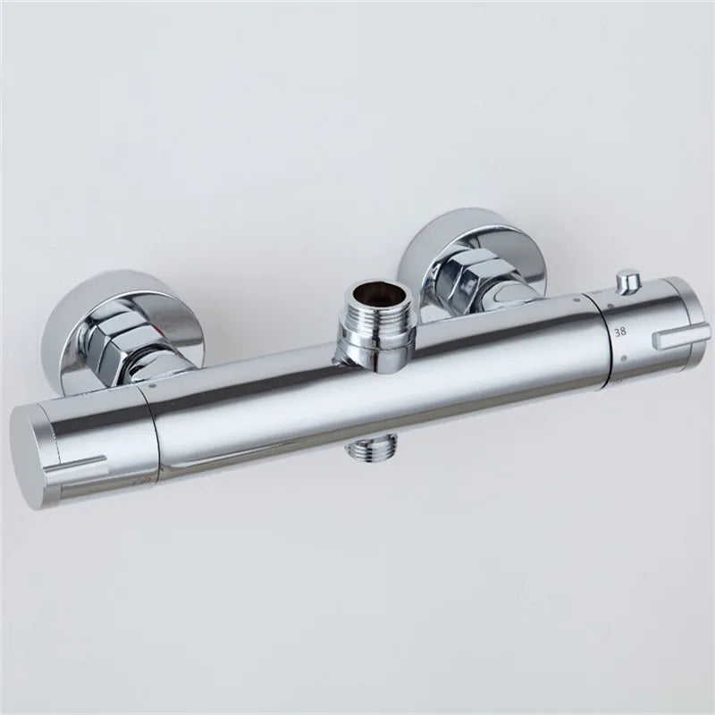 Mitigeur Thermostatique Douche ou Bain-Douche Mural Chromé, 4 Modèles