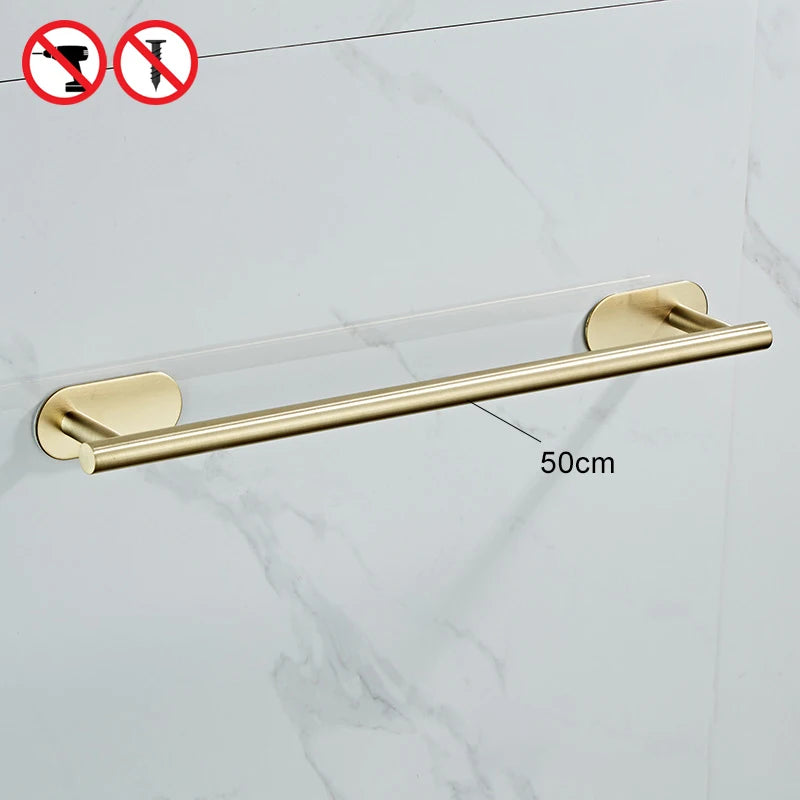 Accessoires Salle de Bain Sans Perçage à la Pièce, 4 Finitions