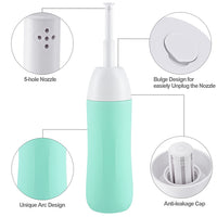 Bidet Portable de Voyage Vert d'Eau, Flacon Pulvérisateur avec Sac de Rangement