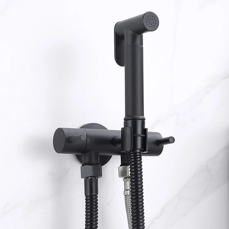 Douchette WC Laiton à la Pièce ou en Kit Complet, Doré, Noir, Chromé