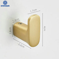 Patère Murale Inox Doré Brossé Multi-Usage