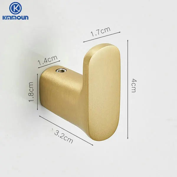 Patère Murale Inox Doré Brossé Multi-Usage