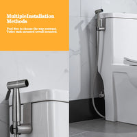 Douchette WC Kit Inox Robinet à Deux Trous