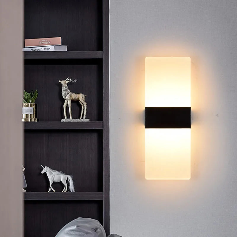 Applique Murale LED Acrylique Haut et Bas, 14 à 40 cm