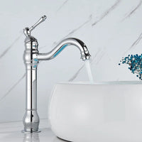 Mitigeur Lavabo Rétro Colonne Laiton Antique