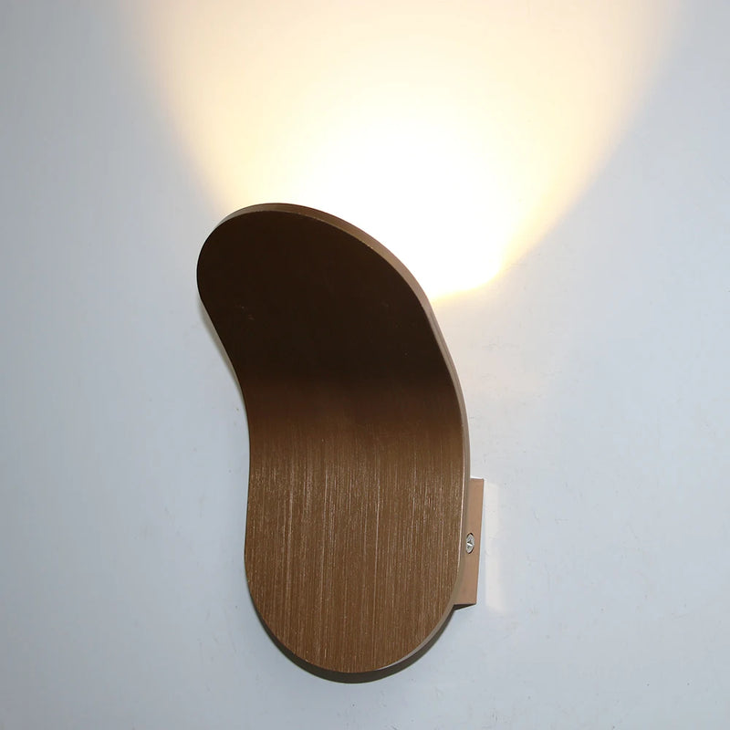 Applique Murale LED Galet ou Courbe, Blanche ou Noire, 5 ou 7 W
