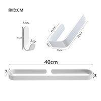 Kit Porte-Serviette Aluminium Blanc Sans Perçage