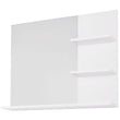 Miroir Salle de Bain Mural avec 3 Étagères Intégrées Blanc 60 cm