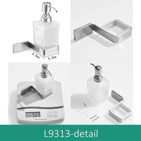 Distributeur de Savon Mural Inox Brossé, Flacon Dépoli Rond ou Carré