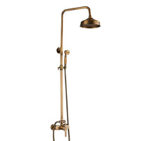 Colonne de Douche Rétro Laiton Antique avec Pommeau Pluie et Douchette