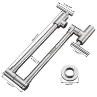 Robinet Remplisseur Mural Pliable Laiton, Une ou Deux Commandes, 4 Finitions