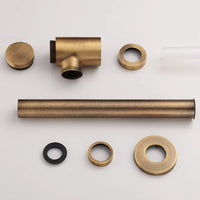 Siphon Lavabo Bouteille Clic-Clac Bronze Brossé ou Chrome