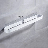 Kit Porte-Serviette Aluminium Blanc Sans Perçage