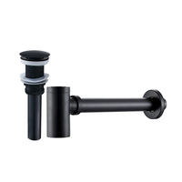 Siphon Lavabo Bouteille Clic-Clac Bronze Brossé ou Chrome