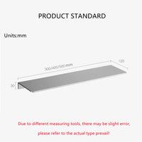 Étagère Murale Aluminium Argenté pour Salle de Bain et Cuisine, 30 à 50 cm