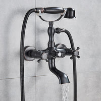Robinet de Baignoire Laiton Cascade Dorée Style Rétro