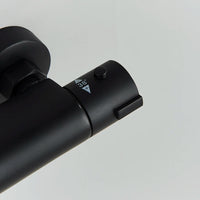 Colonne de Douche Thermostatique Noir et Chromé Laiton