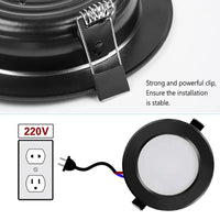 Spot LED Encastrable Noir Rond 3 à 18 W, Ø 92, 103 ou 113 mm