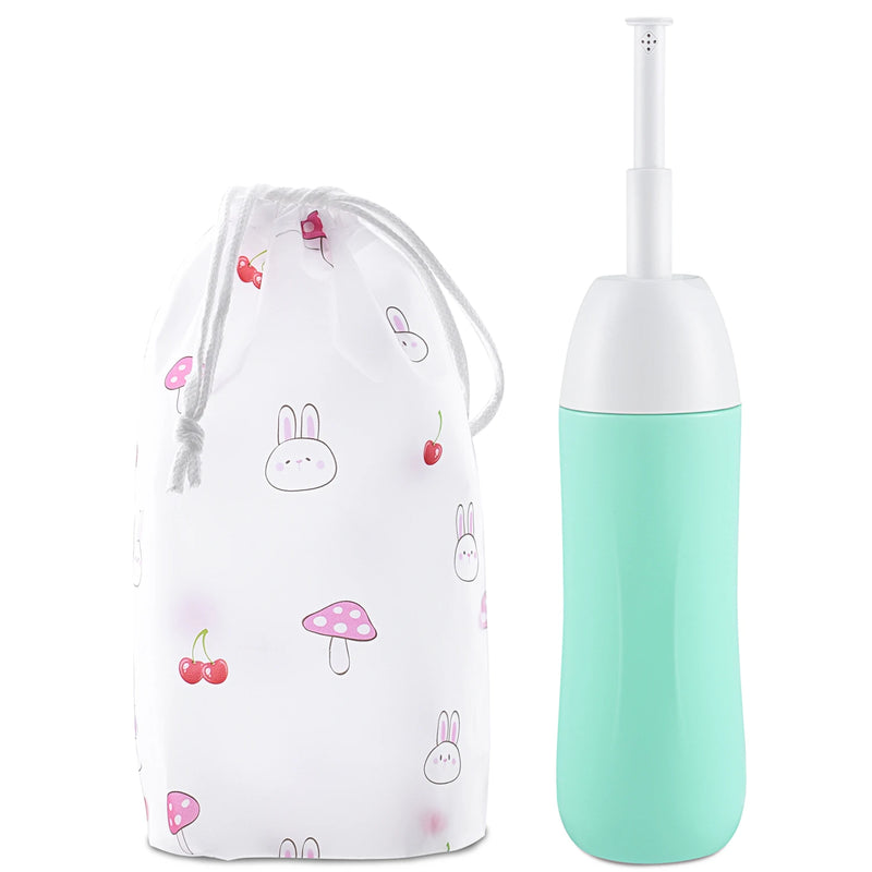 Bidet Portable de Voyage Vert d'Eau, Flacon Pulvérisateur avec Sac de Rangement