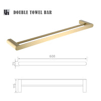 Accessoires Salle de Bain Doré Brossé en Inox 304, à la Pièce ou en Lot