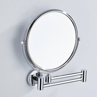 Miroir Grossissant Mural Double Face x3, Bras Extensible Laiton 20 cm