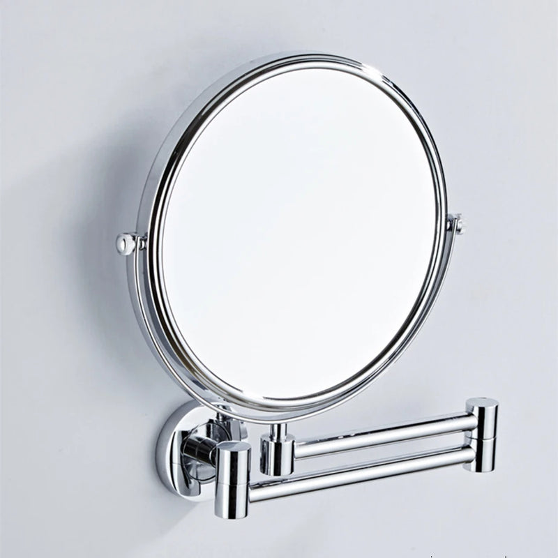 Miroir Grossissant Mural Double Face x3, Bras Extensible Laiton 20 cm