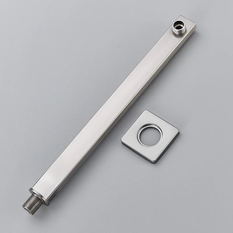 Bras de Douche Mural Support Pomme de Douche Inox Noir