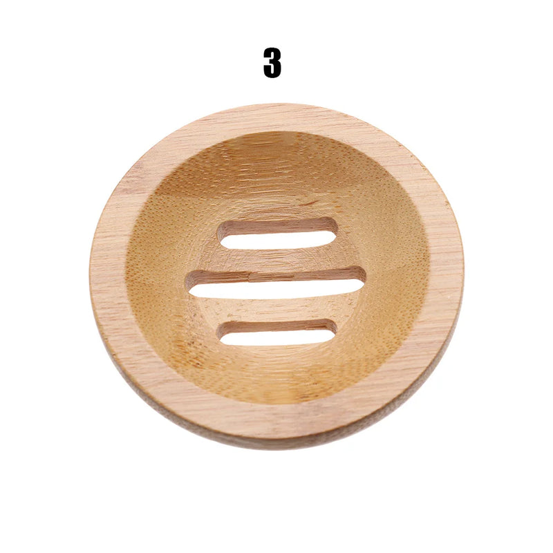 Porte-Savon en Bambou Égouttoir, Rond, Carré, Ovale ou Rectangulaire, 9 Modèles