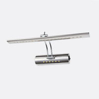 Applique Salle de Bain LED Inox pour Miroir, Orientable 40 et 55 cm