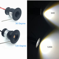 Mini Spot LED Encastrable Cuisine 12 V IP65, Ø 20 mm, Faisceau 30° ou 120°