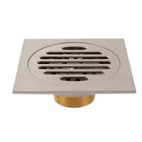 Bonde de Douche Carrée en Laiton Anti-Odeur, 7 Finitions