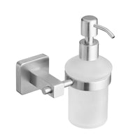 Distributeur de Savon Mural Inox Brossé, Flacon Dépoli Rond ou Carré