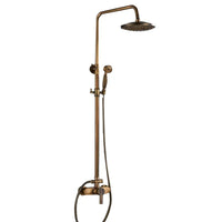 Colonne de Douche Rétro Laiton Antique avec Pommeau Pluie et Douchette