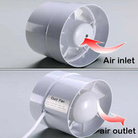 Aérateur Salle de Bain Silencieux, Ventilateur de Conduit 12,5 ou 15 cm