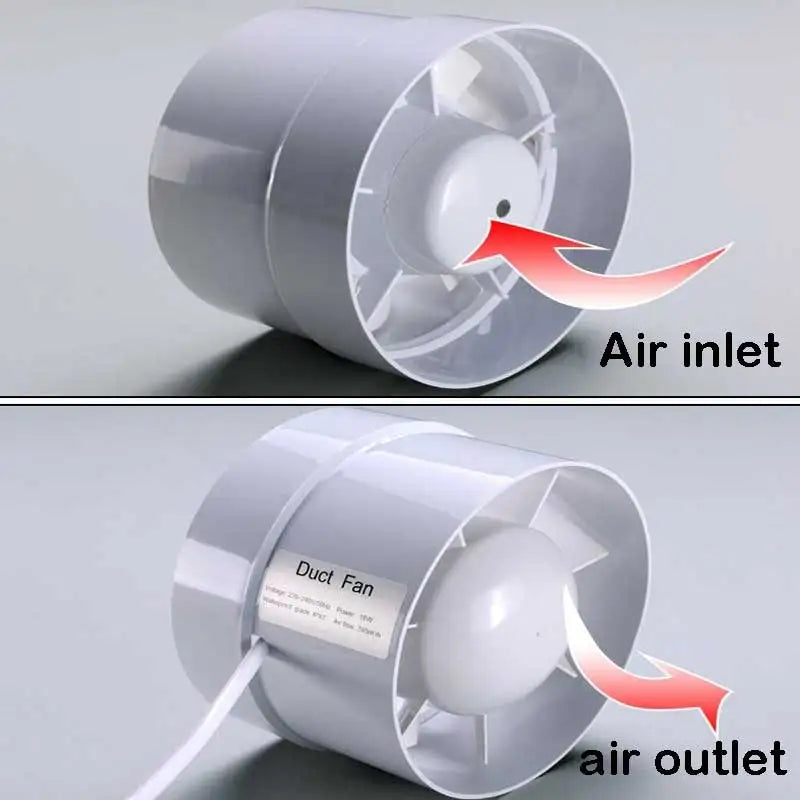 Aérateur Salle de Bain Silencieux, Ventilateur de Conduit 12,5 ou 15 cm