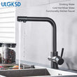 Mitigeur Cuisine 3 Voies Eau Filtrée, Double Poignée Pivotant 360°, 13 Finitions