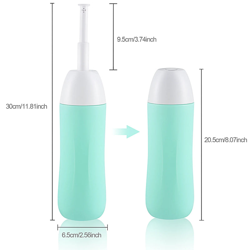 Bidet Portable de Voyage Vert d'Eau, Flacon Pulvérisateur avec Sac de Rangement