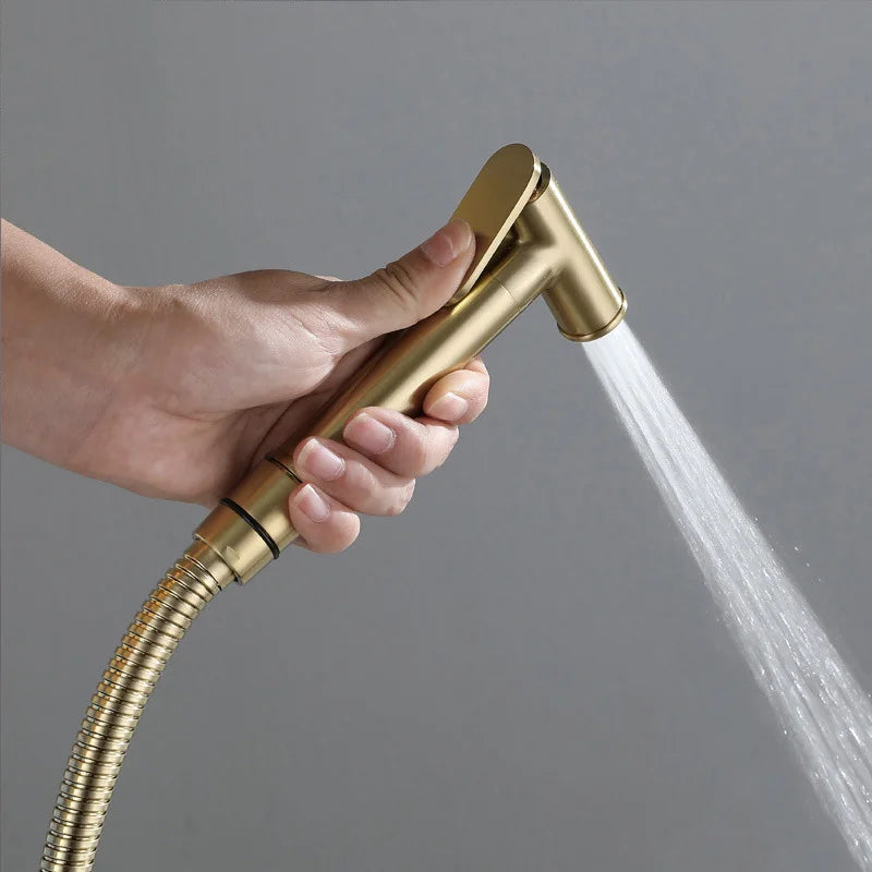 Kit Douchette WC Murale avec Flexible et Robinet d'Angle, 6 Finitions