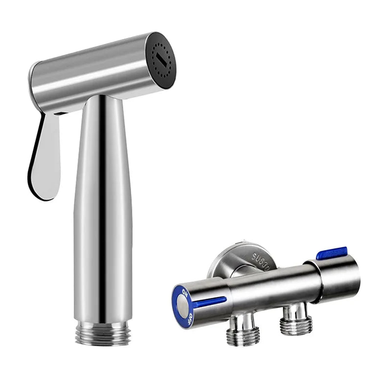 Douchette WC Deux Modes Manuel et Continu Inox