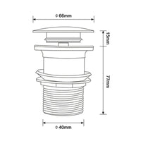 Bonde de Vidage Inox 12 Finitions, Avec ou Sans Trop-Plein