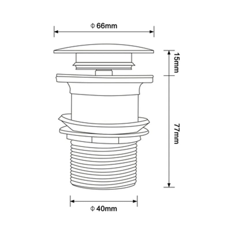 Bonde de Vidage Inox 12 Finitions, Avec ou Sans Trop-Plein