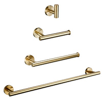 Accessoires Salle de Bain Inox 4 Pièces Support Mural