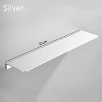 Étagère Murale Aluminium Argenté pour Salle de Bain et Cuisine, 30 à 50 cm