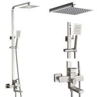 Colonne de Douche Pluie 20 cm, avec Bec Baignoire