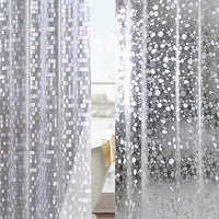 Rideau de Douche Transparent 3D PVC Mosaïque ou Galets, 8 Dimensions