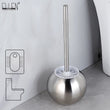 Brosse WC Inox avec Support Sphérique à Poser, Hauteur 37 cm
