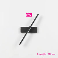Applique Murale LED 330° Barre ou Anneau, Noir ou Blanc, 30 à 50 cm