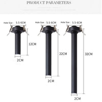 Spot Encastrable Tube Long Orientable 10 W, 12, 22 ou 32 cm